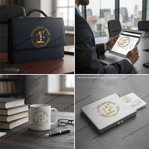 custom law firm logo and lawyer bradning designer in houston